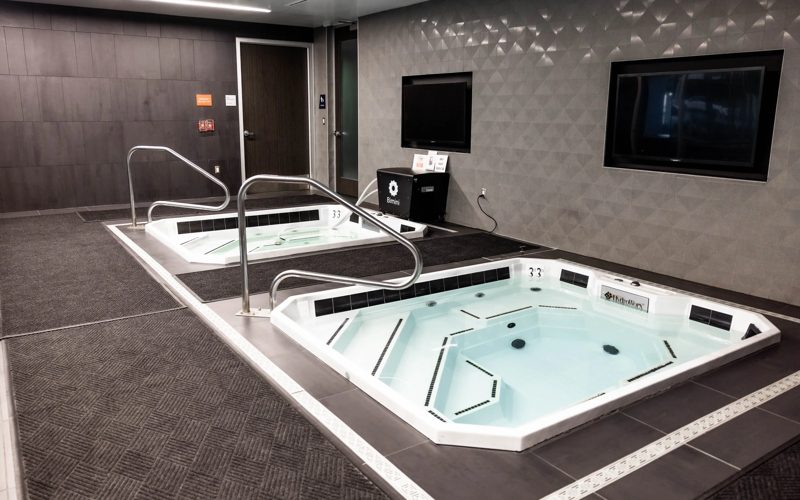 Recovery suite hydrotherapy tubs at Elite Performance Training, The Star, Frisco