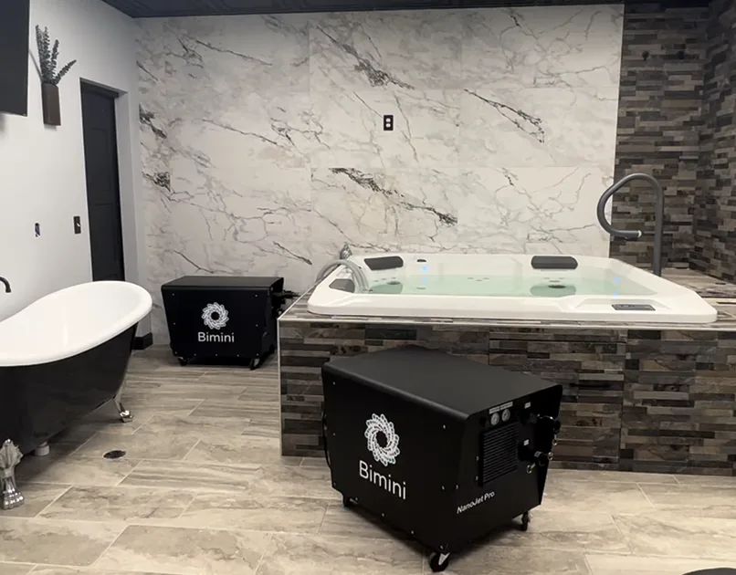 Bimini NanoJet Pro commercial oxygen nanobubble system installed in a training facility